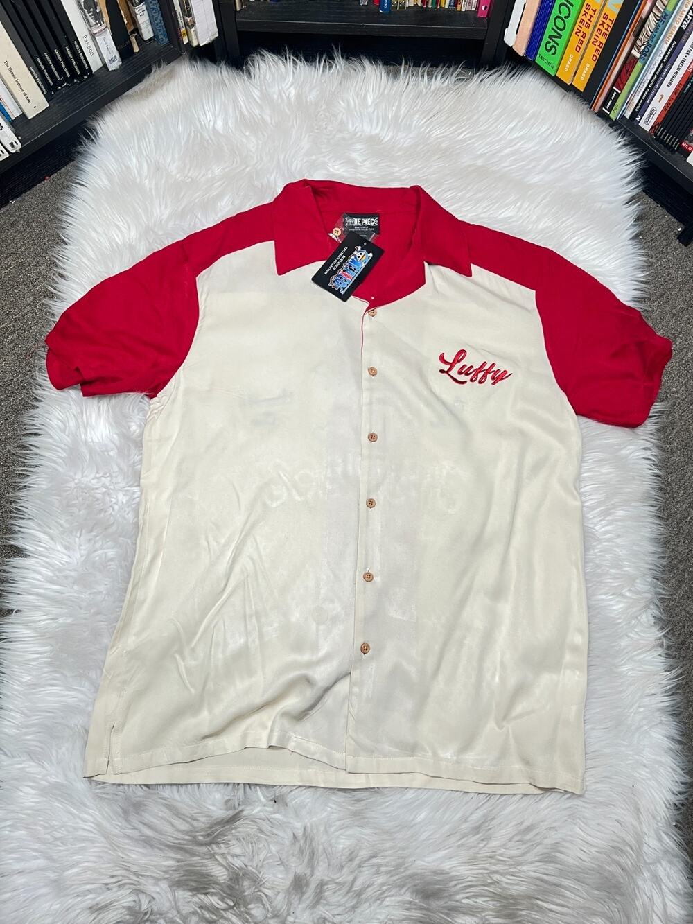 ONE PIECE LUFFY BOWLING SHIRT MOKEY D. LUFFY STRAW HAT PIRATES
